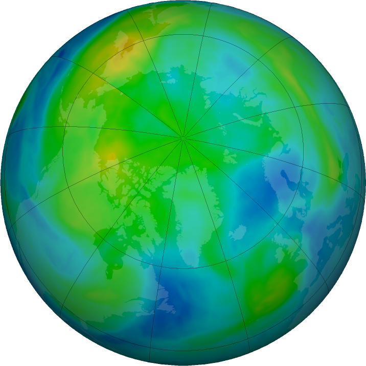 Arctic ozone map for 20 October 2022
